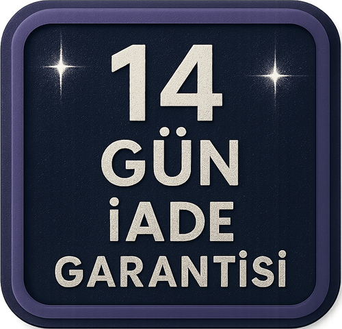 14 gün iade garantisi kalın çerçeveli etiket