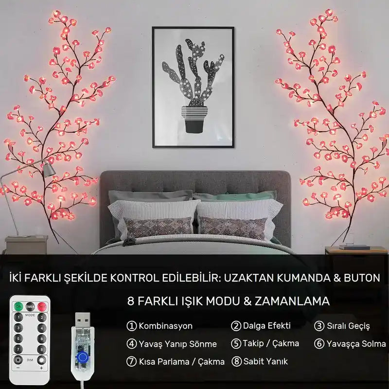 Çiçekli Led Sarmaşık | Lunitta™